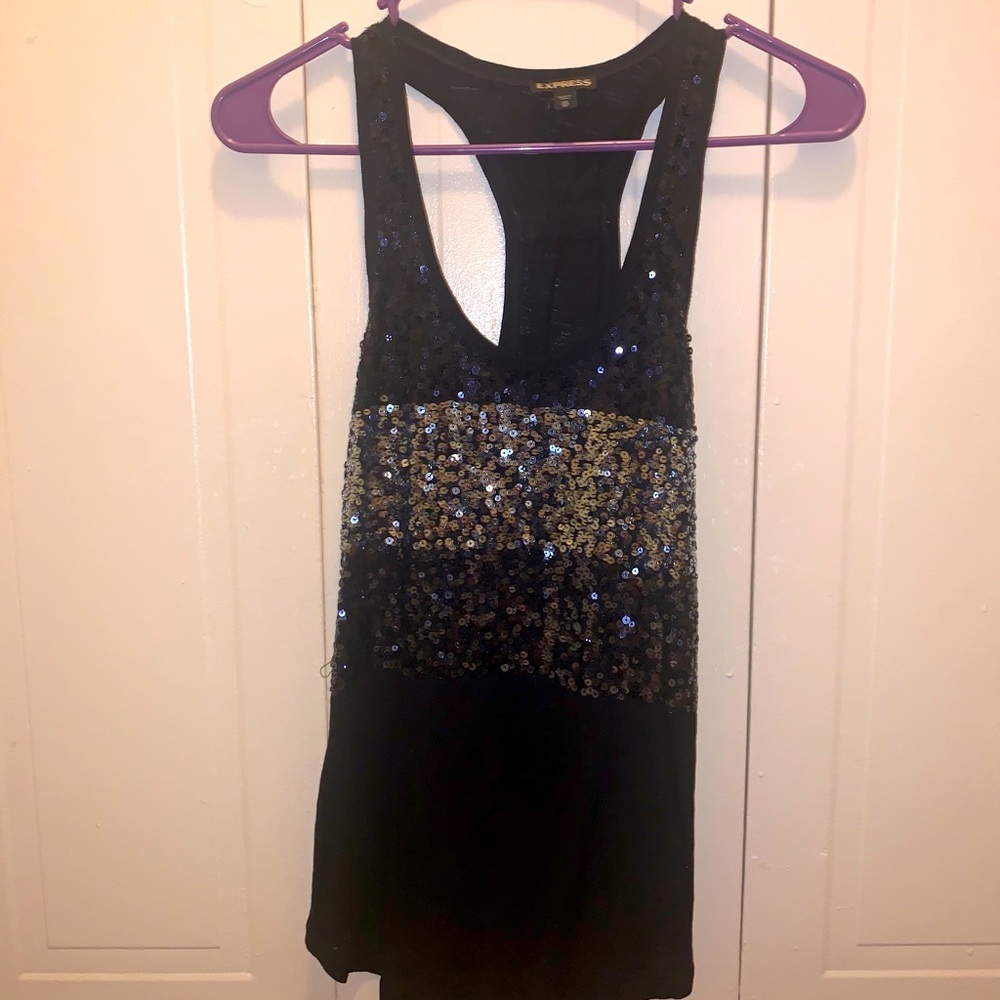 Express sequin tank top
